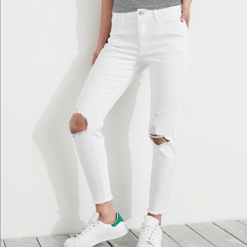 Hollister Jeans Stretch High-Rise Crop Skinny